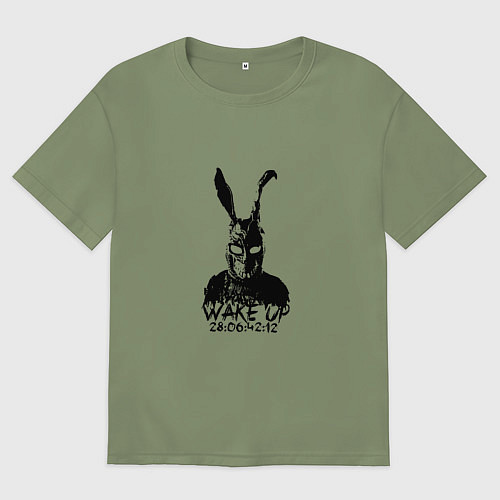 Мужская футболка оверсайз Wake Up 28:06:42:12 / Авокадо – фото 1