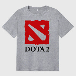 Футболка оверсайз мужская Dota 2: Logo, цвет: меланж