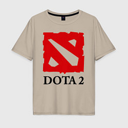 Мужская футболка оверсайз Dota 2: Logo