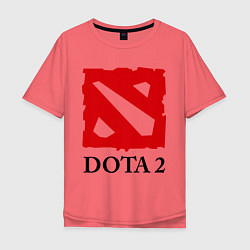 Мужская футболка оверсайз Dota 2: Logo