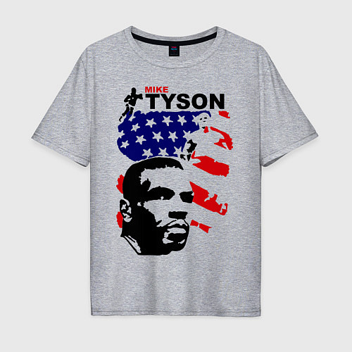 Мужская футболка оверсайз Mike Tyson: USA Boxing / Меланж – фото 1