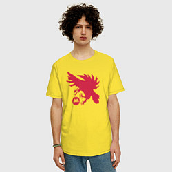 Футболка оверсайз мужская Warlock Eagle, цвет: желтый — фото 2