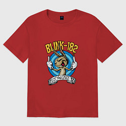 Футболка оверсайз мужская Blink-182: Fuck you, цвет: красный