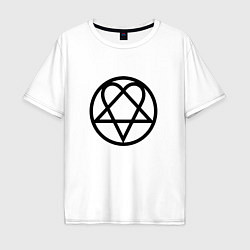 Футболка оверсайз мужская HIM Symbol, цвет: белый