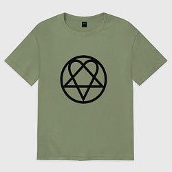 Футболка оверсайз мужская HIM Symbol, цвет: авокадо
