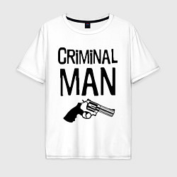 Мужская футболка оверсайз Criminal man