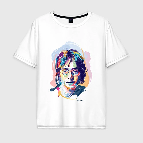 Мужская футболка оверсайз John Lennon: Art / Белый – фото 1