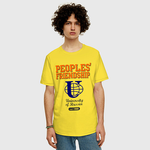 Мужская футболка оверсайз PF UoR / Желтый – фото 3