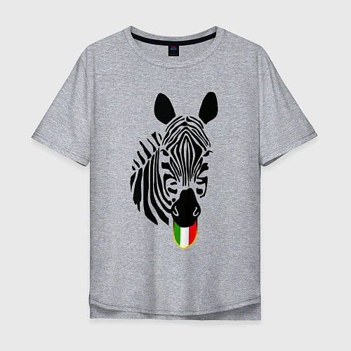 Мужская футболка оверсайз Juventus Zebra / Меланж – фото 1