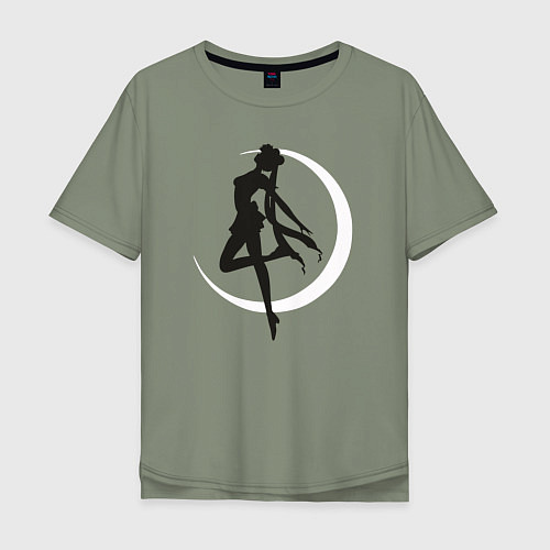 Мужская футболка оверсайз Луна / Авокадо – фото 1