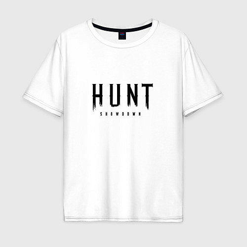 Мужская футболка оверсайз Hunt: Showdown Black Logo / Белый – фото 1