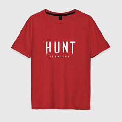 Мужская футболка оверсайз Hunt: Showdown White Logo