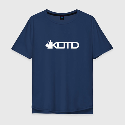 Мужская футболка оверсайз KOTD / Тёмно-синий – фото 1