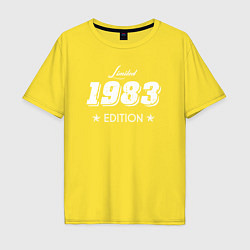 Футболка оверсайз мужская Limited Edition 1983, цвет: желтый