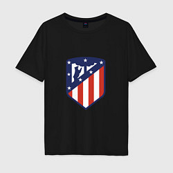 Футболка оверсайз мужская Atletico Madrid, цвет: черный