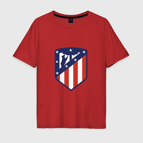 Мужская футболка оверсайз Atletico Madrid / Красный – фото 1