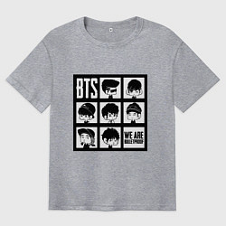 Мужская футболка оверсайз BTS: We are bulletproof