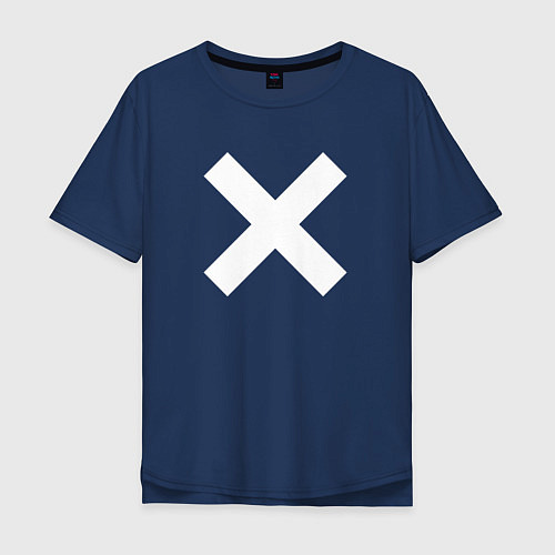 Мужская футболка оверсайз The XX: White X / Тёмно-синий – фото 1