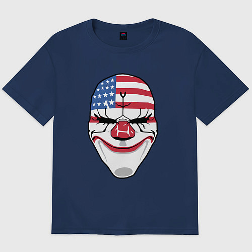 Мужская футболка оверсайз American Mask / Тёмно-синий – фото 1