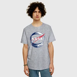 Футболка оверсайз мужская NASA, цвет: меланж — фото 2