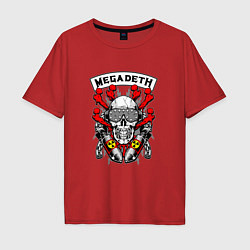 Футболка оверсайз мужская Megadeth Rocker, цвет: красный