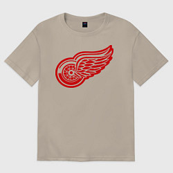 Футболка оверсайз мужская Detroit Red Wings: Pavel Datsyuk, цвет: миндальный