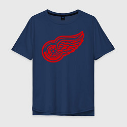 Футболка оверсайз мужская Detroit Red Wings: Pavel Datsyuk, цвет: тёмно-синий