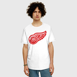 Футболка оверсайз мужская Detroit Red Wings: Pavel Datsyuk, цвет: белый — фото 2