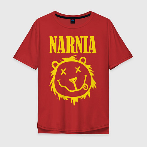 Мужская футболка оверсайз Narnia / Красный – фото 1