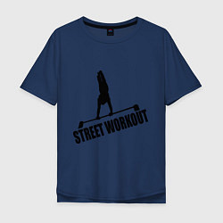 Футболка оверсайз мужская Street WorkOut, цвет: тёмно-синий