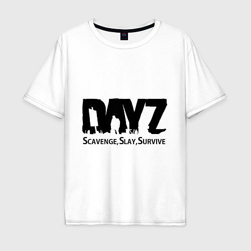 Мужская футболка оверсайз DayZ: Slay Survive / Белый – фото 1