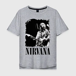 Мужская футболка оверсайз Black Nirvana
