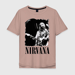 Мужская футболка оверсайз Black Nirvana