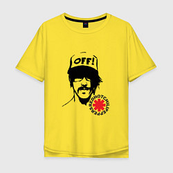 Футболка оверсайз мужская Red Hot Chili Peppers: Off, цвет: желтый
