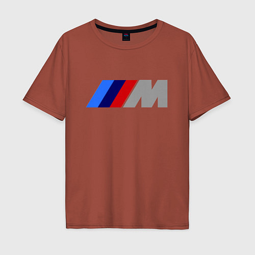 Мужская футболка оверсайз BMW M / Кирпичный – фото 1
