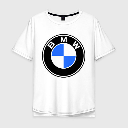 Мужская футболка оверсайз Logo BMW / Белый – фото 1