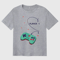 Футболка оверсайз мужская Perfect Team: Player 2, цвет: меланж