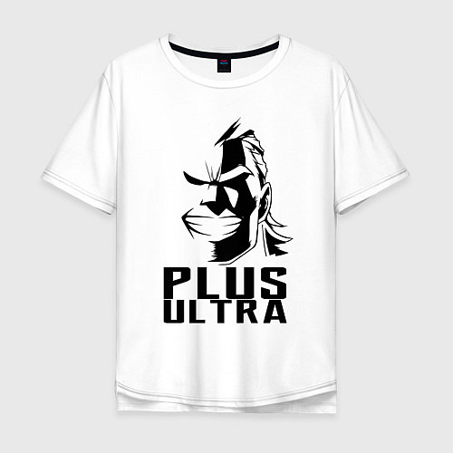 Мужская футболка оверсайз Plus Ultra - My Hero Academia / Белый – фото 1