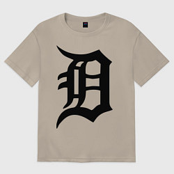 Футболка оверсайз мужская Detroit Tigers, цвет: миндальный