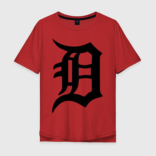 Мужская футболка оверсайз Detroit Tigers / Красный – фото 1