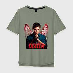 Мужская футболка оверсайз Dexter: Blooded wings