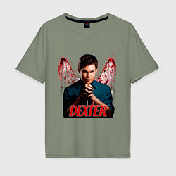 Мужская футболка оверсайз Dexter: Blooded wings