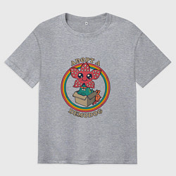 Футболка оверсайз мужская Adopt a Demodog, цвет: меланж