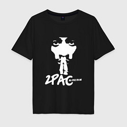 Футболка оверсайз мужская 2Pac: All Eyez On Me, цвет: черный