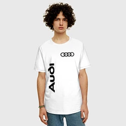 Футболка оверсайз мужская Audi Style, цвет: белый — фото 2