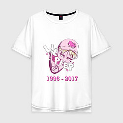 Мужская футболка оверсайз Lil Peep: 1996-2017