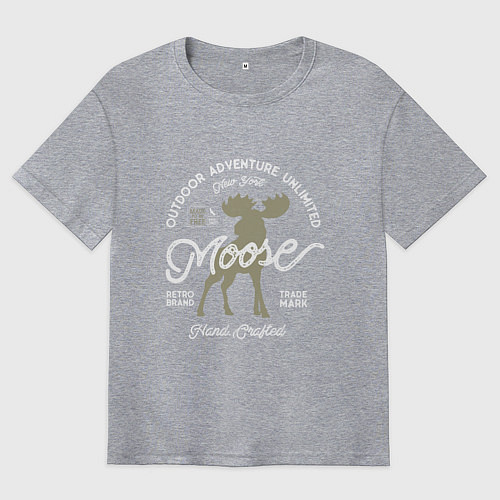 Мужская футболка оверсайз Mosse: Trade Mark / Меланж – фото 1