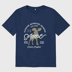 Футболка оверсайз мужская Mosse: Trade Mark, цвет: тёмно-синий