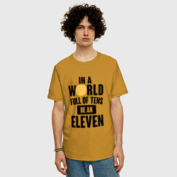 Футболка оверсайз мужская Be A Eleven, цвет: горчичный — фото 2