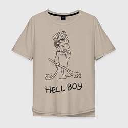 Мужская футболка оверсайз Bart: Hell Boy